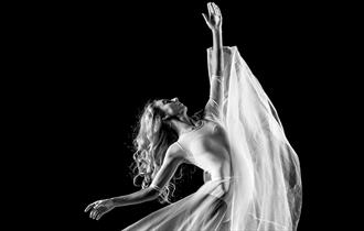 Ballet dancer in flowing dress