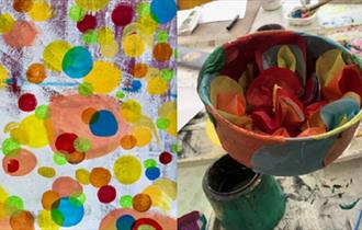 colourful shapes on paper