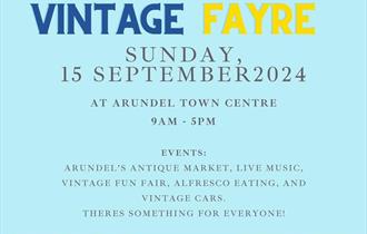 Vintage Fayre in Arundel town centre After a gap of 150 years, Arundel will once again be a thriving market centre with stalls selling desirable antiq