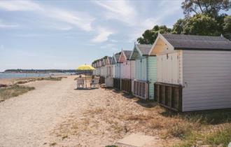 Colourful Beach Huts on Avon Beach, Christchurch