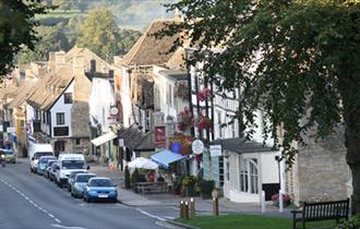 Looking down Burford's famous High Street