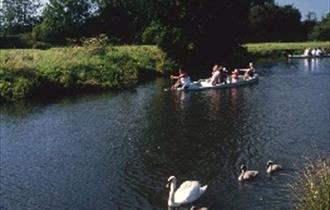 Pretty river in village of Barcombe, East Sussex