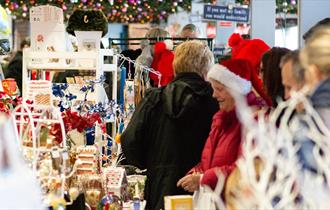 Shoppers enjoying the Festival of Christmas Markets at Port Solent