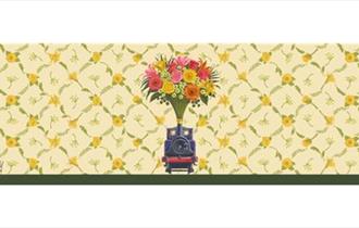 Flowers in a train for mothers day