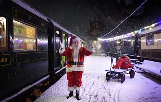 photo of father christmas at Kent and East Sussex Railways for Santa Specials