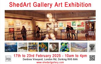 A collection of paintings by the ShedArt group of artists.