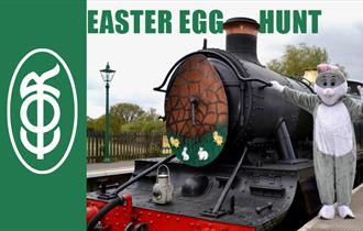 Bertie Bunny at the Great Epping Ongar Railway Easter Egg Hunt