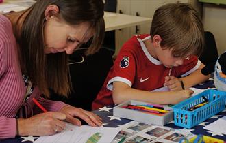 Family time together with activities at Bletchley Park