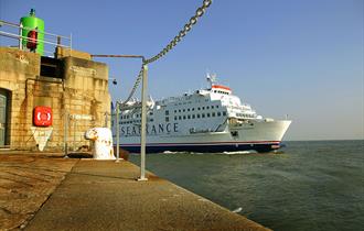 Ferry arriving