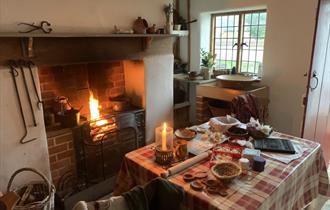 festively decorated cottage