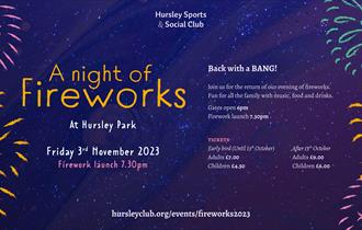 A night of Fireworks at Hursley Sports and Social Club