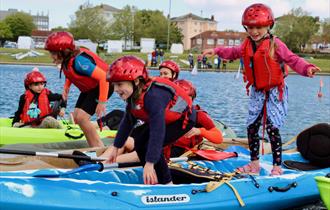Children having fun at Gosport Marine Festival 2024