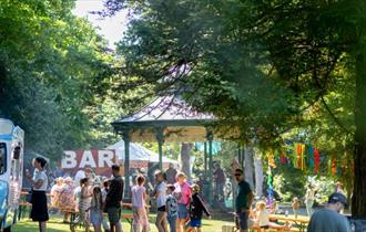 Festival goers enjoying Ventnor Fringe at Ventnor Park, Isle of Wight, art festival, event, what's on - Image credit: Julian Winslow