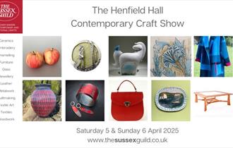 An image grid showing images of handmade crafts including jewellery, leather, glass, ceramics and furniture.