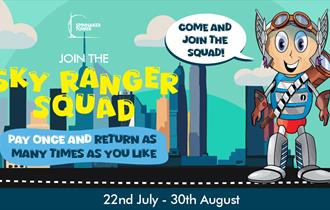 Illustration for the Summer Sky Ranger Squad activities at Spinnaker Tower