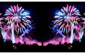 Sheet Fireworks and Bonfire
