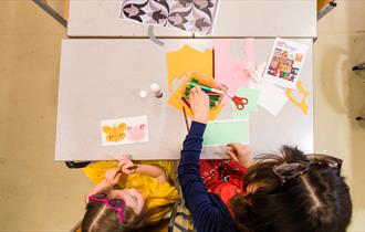 Children doing art at Pallant House Gallery