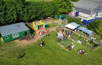 An aerial shot of Kew Little Pigs