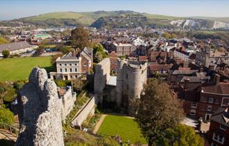 View of Lewes above Lewes Castle