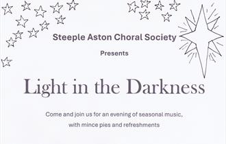 Stars and candles symbolising theme of concert