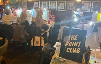 Painting party set up