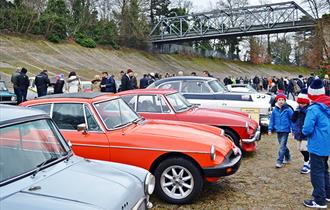Classic car meet at Brooklands Museum