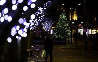 Christmas Tree and lights on Commercial Road in Portsmouth