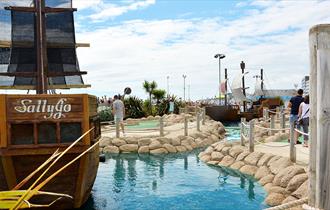 Pirate Ship on golf course in Hastings East Sussex