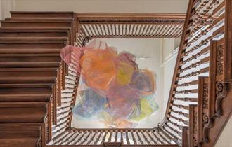 Rana Begum Installation in Pallant House Gallery Historic House Stairwell from below
