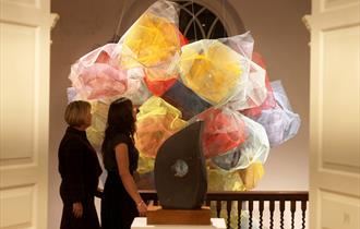 Visitors in the Gallery at night