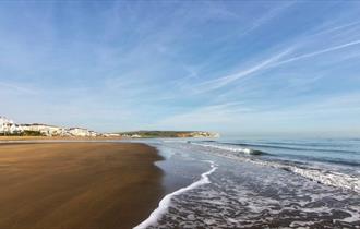 Sunny day at Sandown beach, Isle of Wight, Things to Do