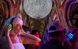 Silent disco under the moon for adults