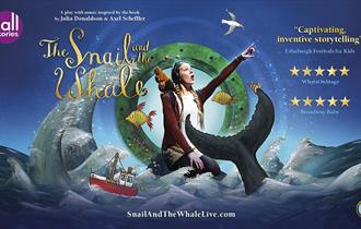 Poster for The Snail and the Whale, featuring its five-star reviews.