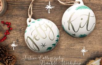 Festive Calligraphy Bauble Workshop