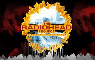 a round disc on a city background saying radiohead project