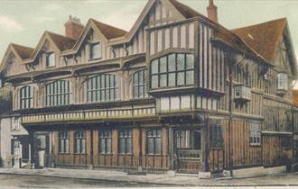 An old image of the front of Tudor House