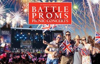 Battle Proms fireworks and flags