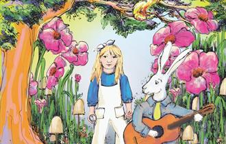 Illustration of Alice in Forest