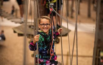 Boy on Treetop Adventure at Go Ape Wendover