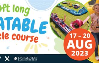 1000ft Long inflatable obstacle course at Leonardslee Gardens