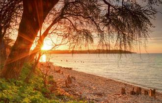 Sunset at Bembridge Beach, Isle of Wight, things to do