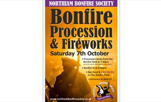 poster for northiam bonfire
