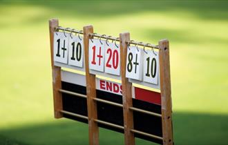 Bowls score board in Beach House Park Worthing