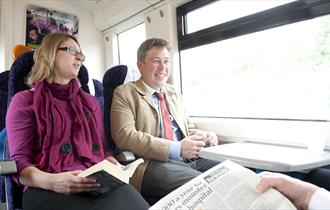 couple on train