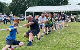 The tug of war gets underway at the Bellingdon and Asheridge Village Fete.