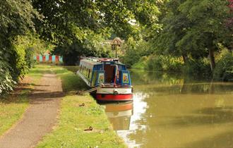 River boat on the Grand Union Canal