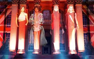 Icons of fashion Blenheim Palace projection.