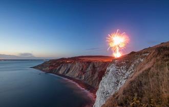 View of fireworks at The Needles Landmark Attraction, Alum Bay, What's On