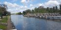 Thames Path at Bell Weir lock