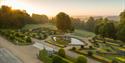 Waddesdon Manor Gardens at dusk